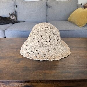 Handmade Woven Straw Bucket Hat (Adjustable)